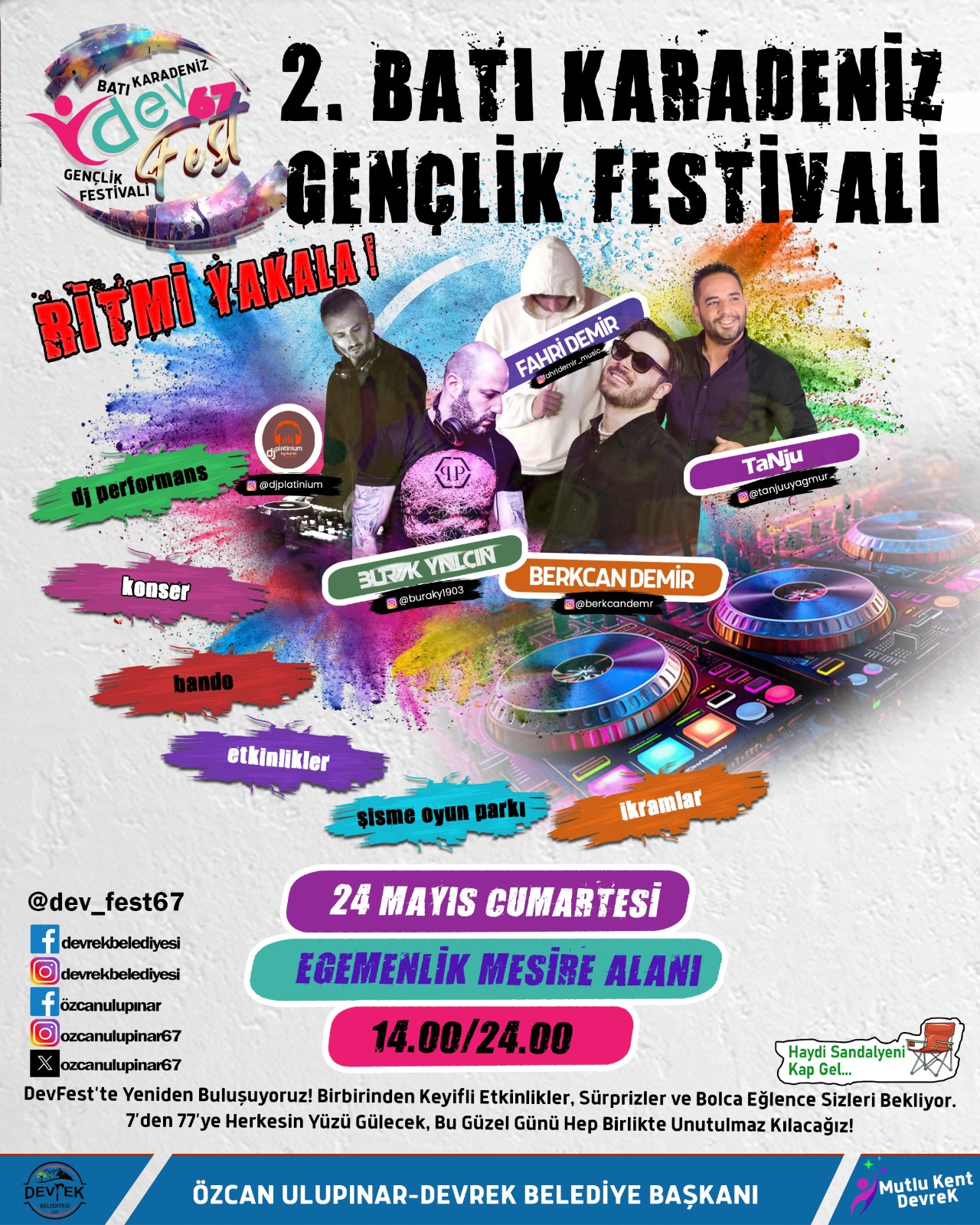 Batı Karadeniz Gençlik Festivali Devrek’te Coşkuya Dönüşüyor!