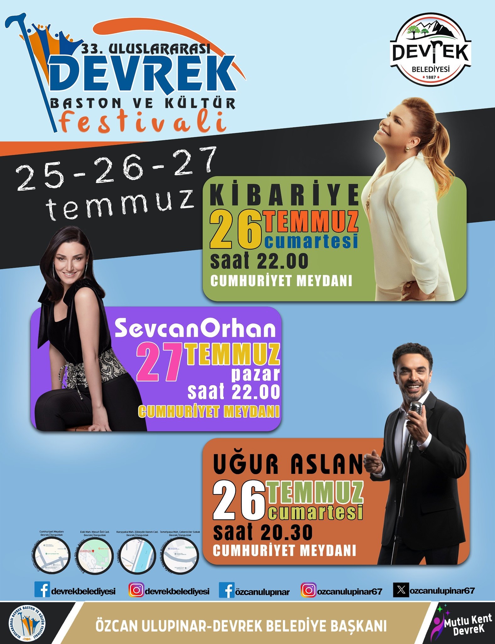 Devrek’te Festival Heyecanı Başlıyor: 33. Uluslararası Baston ve Kültür Festivali 25-27 Temmuz’da
