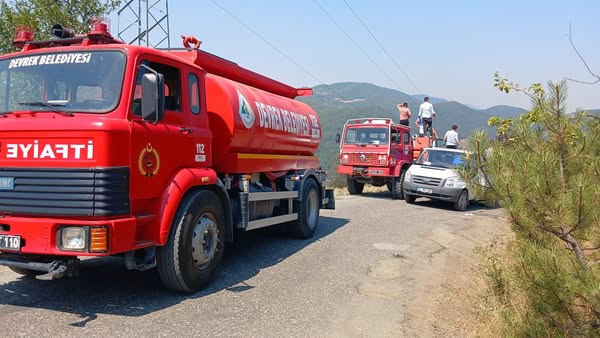 Eğerci-Dereköy Köyü’nde Çıkan Yangın Kısa Sürede Kontrol Altına Alındı
