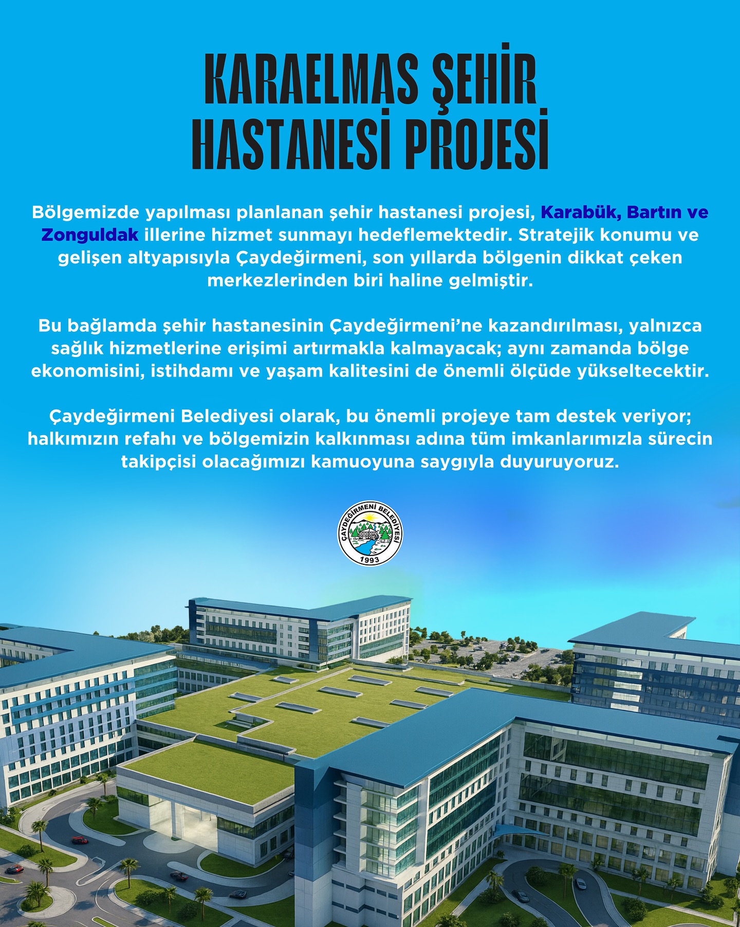 Karaelmas Şehir Hastanesi Projesi İçin Geri Sayım Başladı