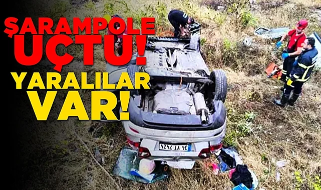 Şarampole uçtu! Yaralılar var! Devrek’te feci kaza!