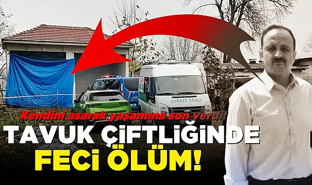 Tavuk çiftliğinde feci ölüm! Kendini asarak yaşamına son verdi!