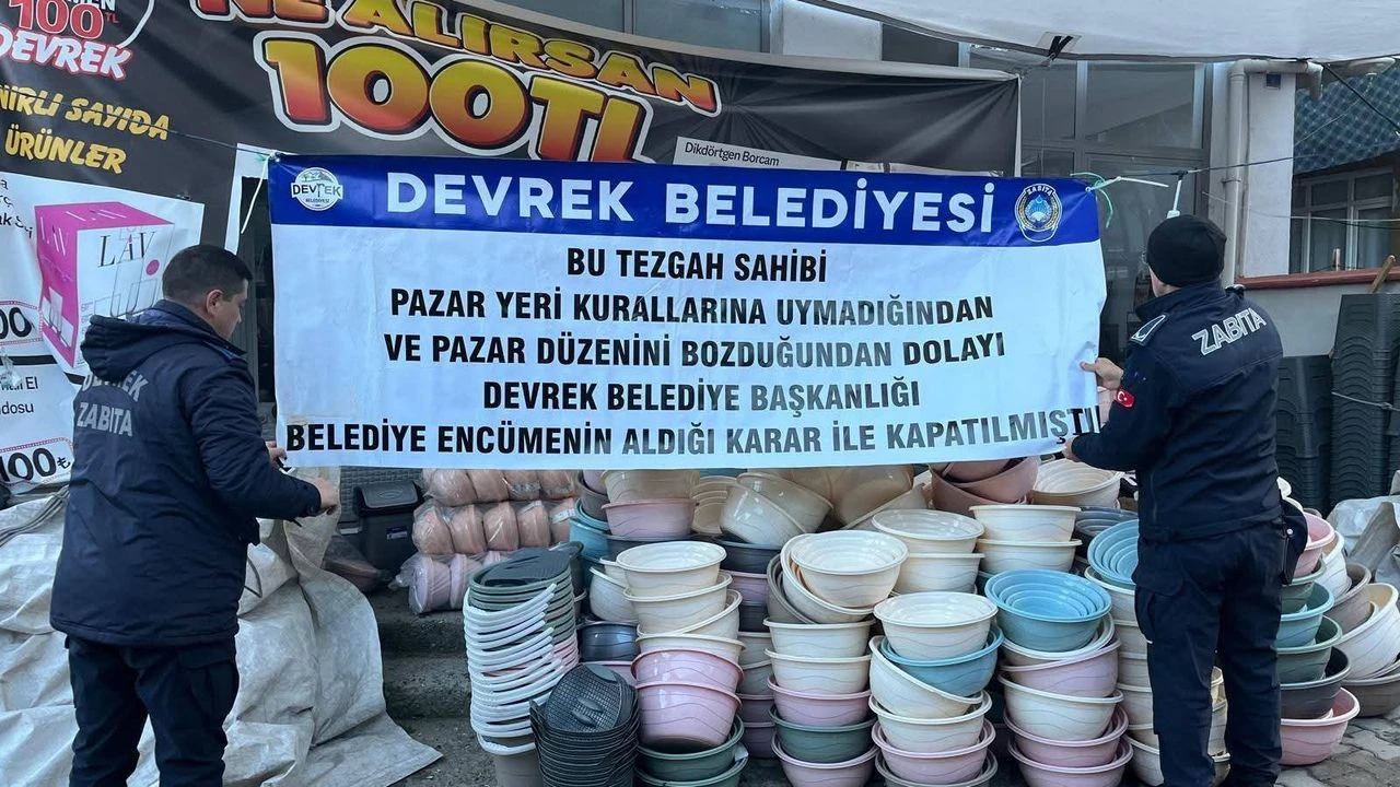 Pazar Yerinde Kurallara Uymayan Tezgâh Geçici Olarak Kapatıldı