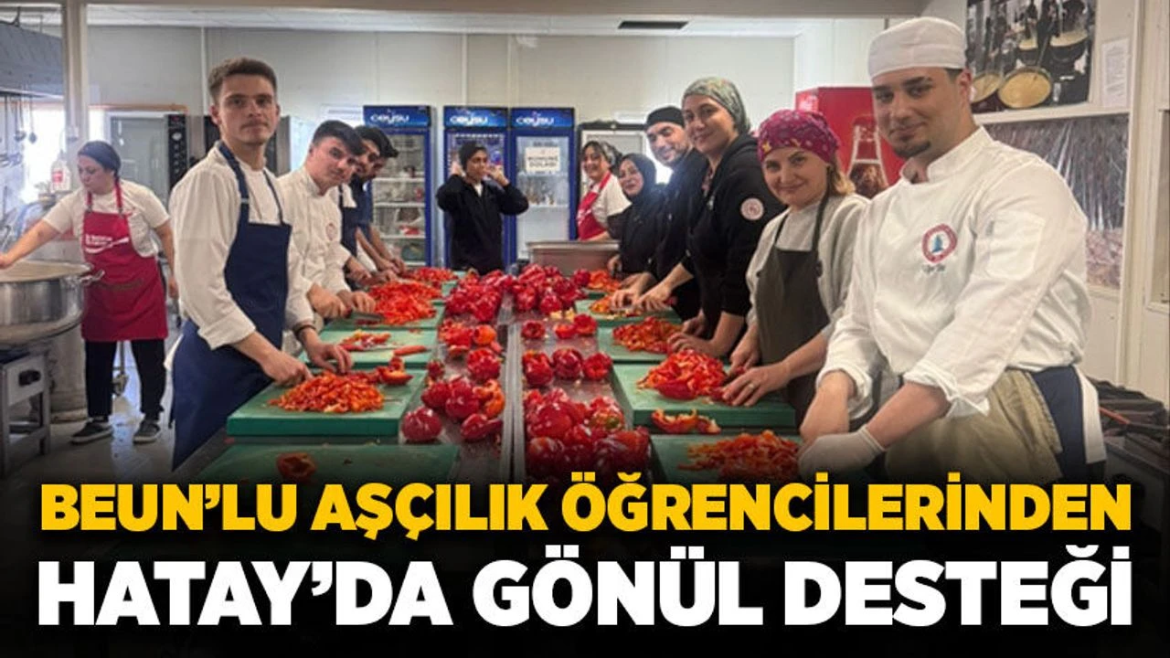 Devrek MYO aşçılık öğrencilerinden Hatay’da gönül desteği