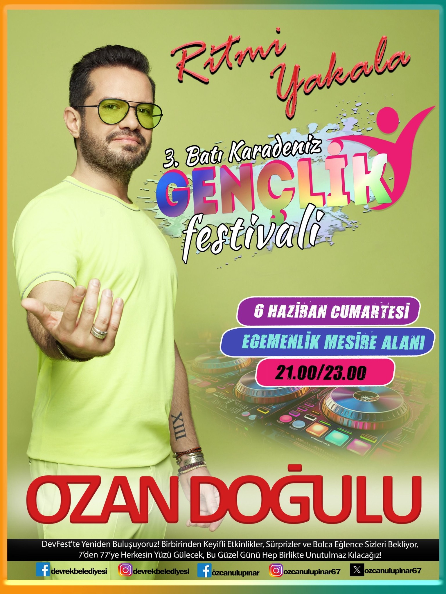 DEVREK’TE 3. BATI KARADENİZ GENÇLİK FESTİVALİ BAŞLIYOR