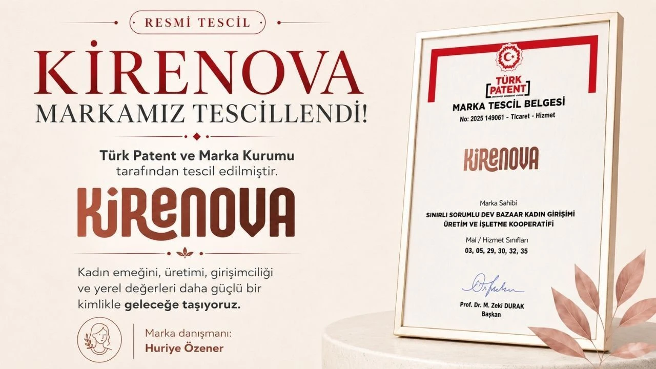 KADIN GİRİŞİMCİLERİN MARKASI KİRENOVA TESCİL ALDI
