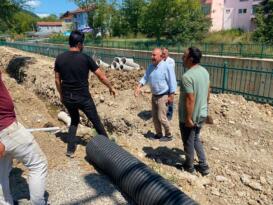 GÖKÇEBEY’DE KANALİZASYON ALTYAPI ÇALIŞMALARI DEVAM EDİYOR