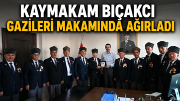 Kaymakam Bıçakcı Gazileri Makamında Ağırladı
