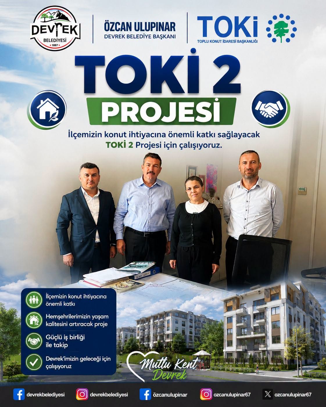 Devrek’te TOKİ 2 Projesi İçin Çalışmalar Sürüyor